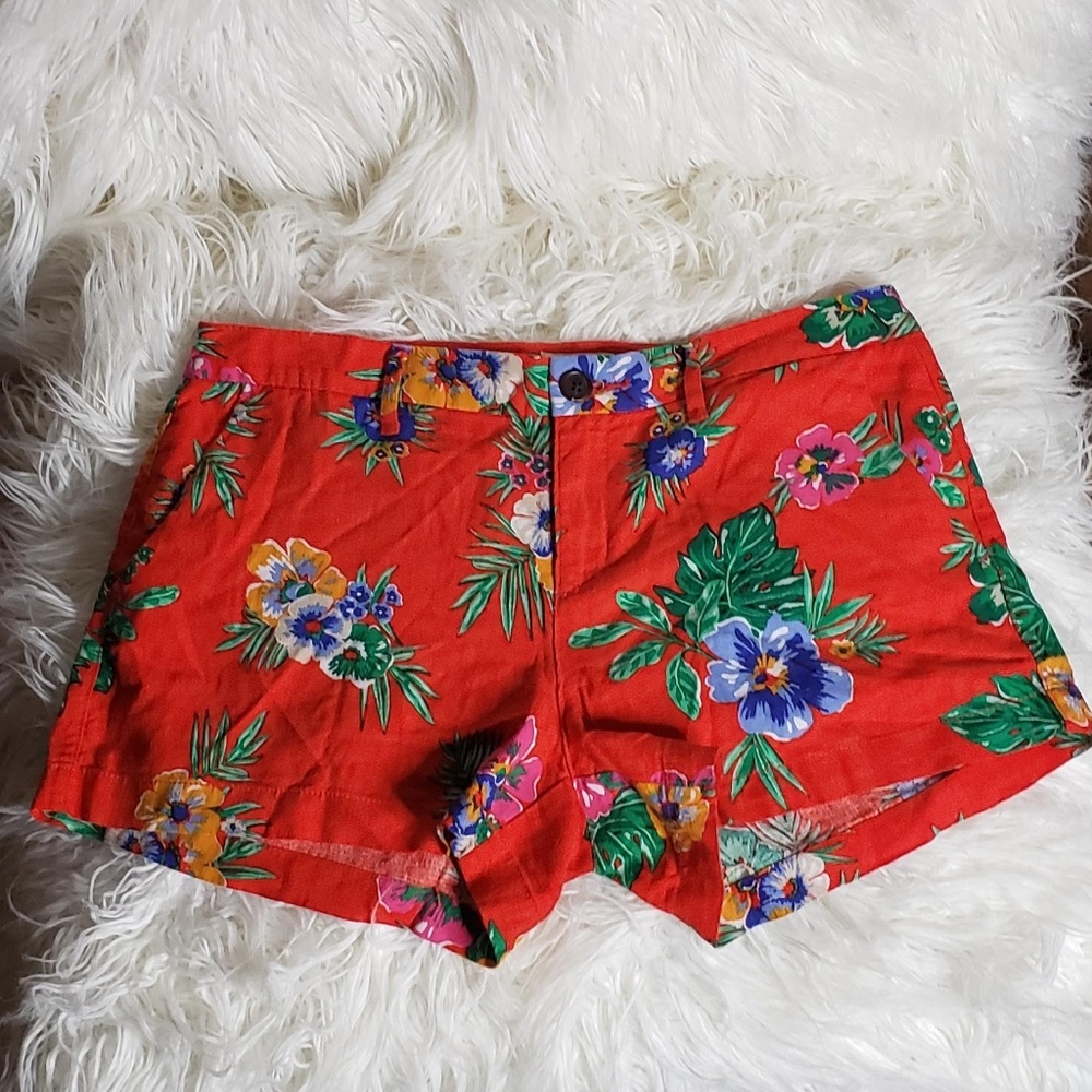 Old Navy Red Floral Shorts